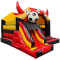 Hüpfburg Combo Midi 3D Fußball mit Hindernissen und Rutsche