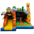 Hüpfburg Combo Midi 3D Gorilla mit Hindernissen und Rutsche