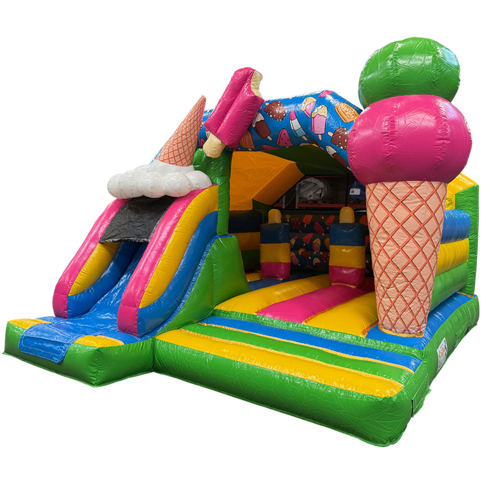 Combo Midi 3D Eiscreme Hüpfburg mit Hindernissen
