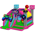 Hüpfburg Combo Midi 3D Level Up mit Hindernissen und Rutsche