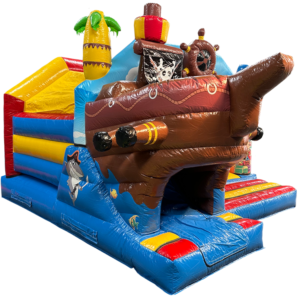 Midi 3D Piratenboot Met Obstakels Springkasteel 