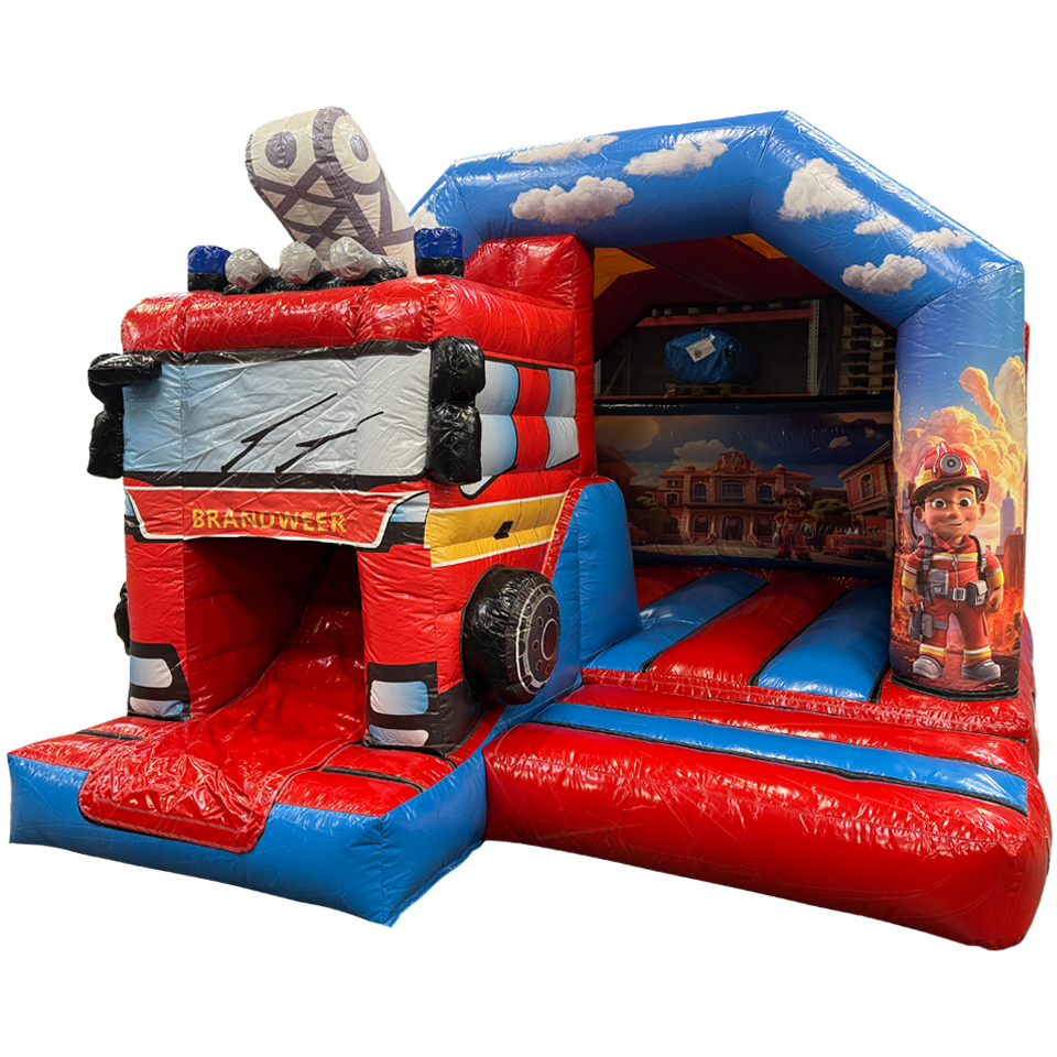Combo Mini 3D Feuerwehrwagen Hüpfburg