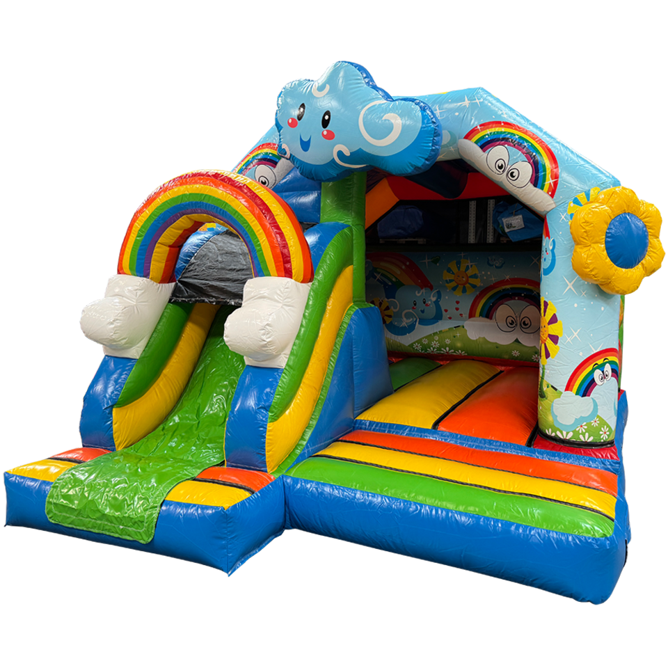 Kombination Mini 3D Regenbogen-Hüpfburg