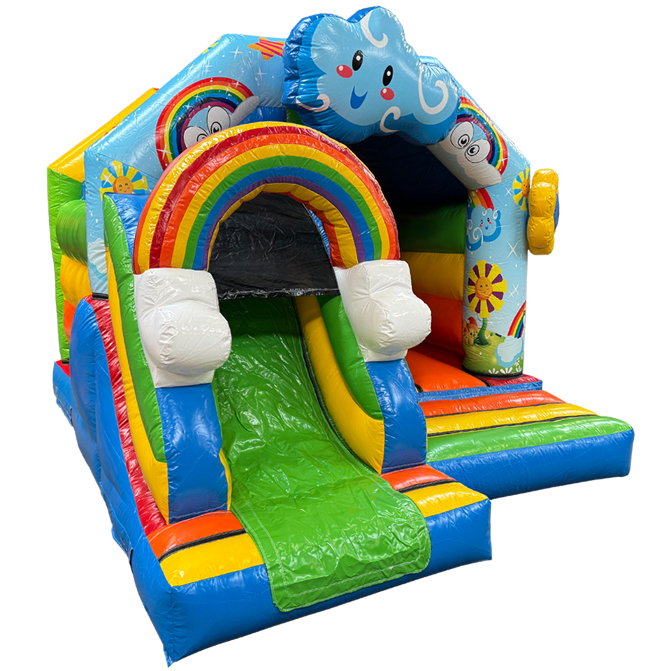 Kombination Mini 3D Regenbogen-Hüpfburg