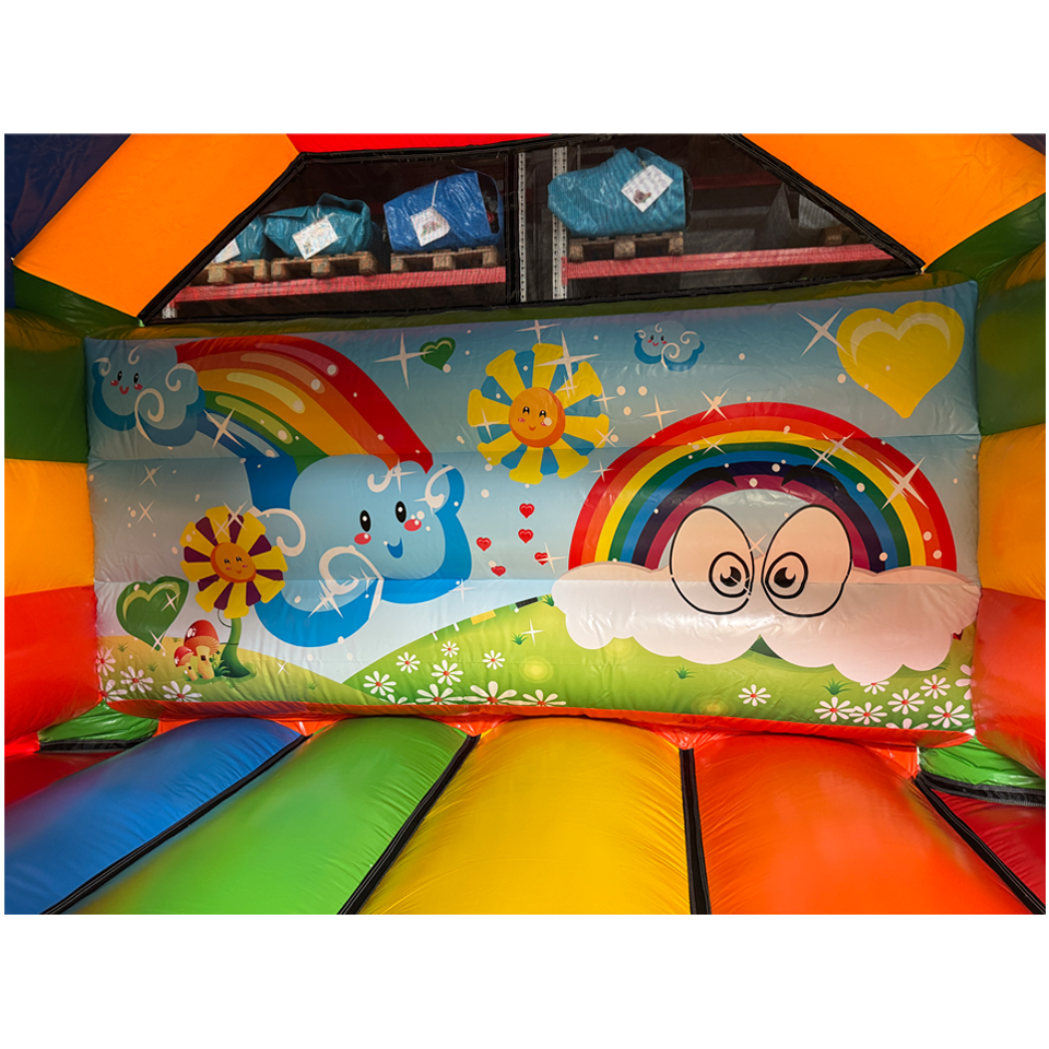 Kombination Mini 3D Regenbogen-Hüpfburg