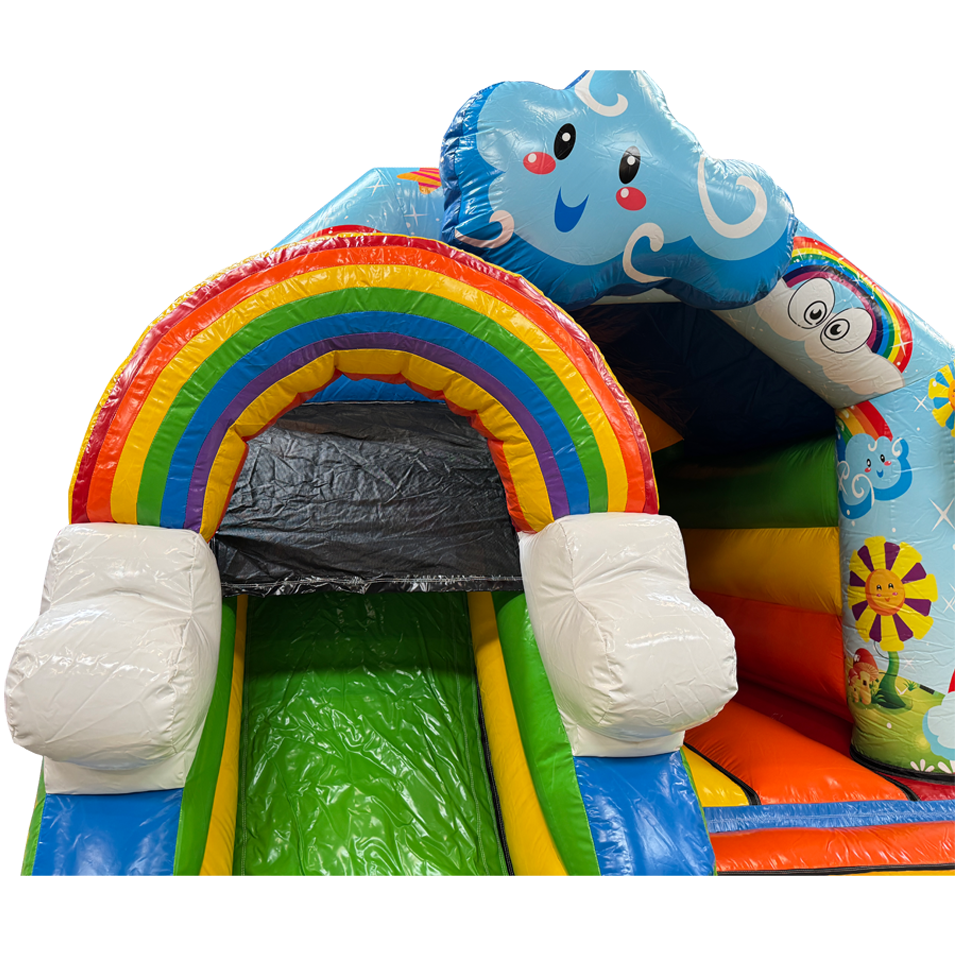 Kombination Mini 3D Regenbogen-Hüpfburg