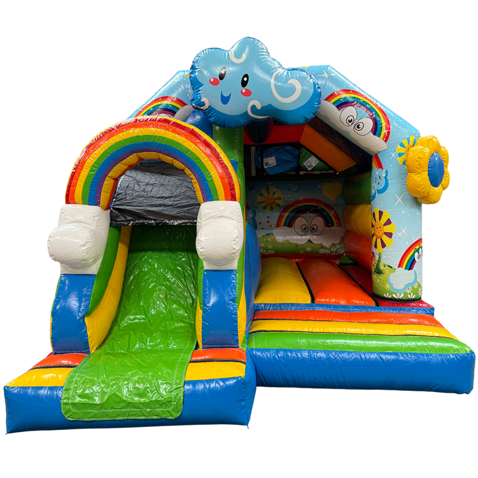 Kombination Mini 3D Regenbogen-Hüpfburg