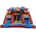 Hüpfburg Combo Midi 2 Rutschen Comic