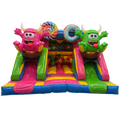 Hüpfburg Combo Midi 2 Rutschen Cookie Monster