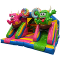 Hüpfburg Combo Midi 2 Rutschen Cookie Monster