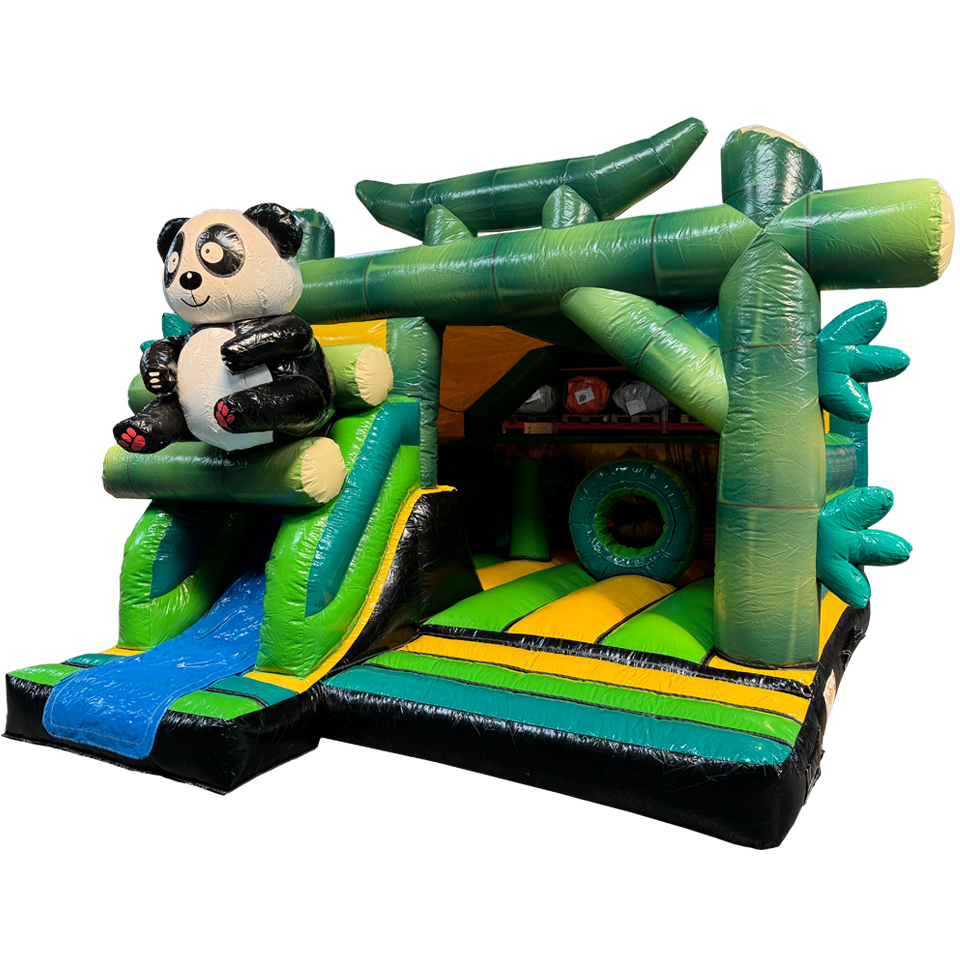 Kombi-Hüpfburg 3D Panda mit Hindernissen