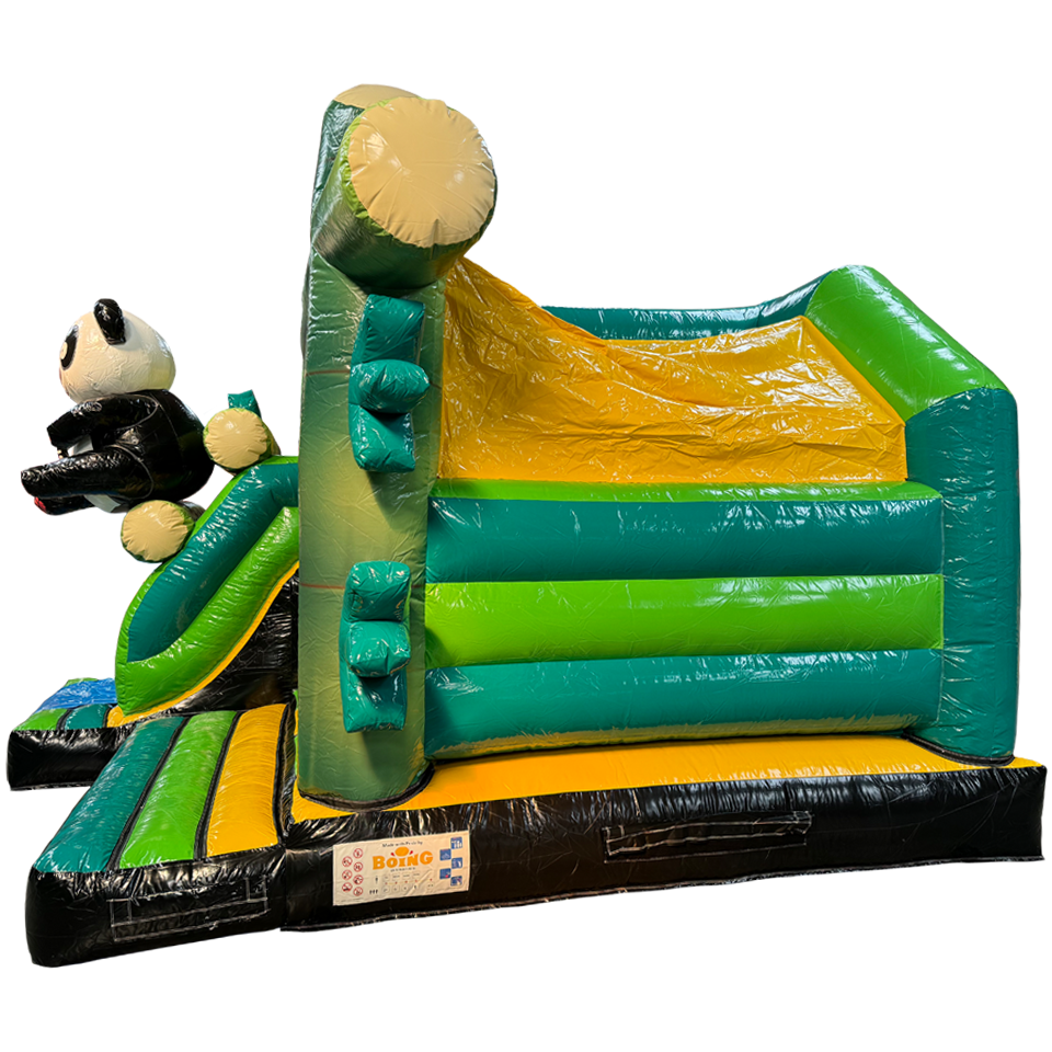 Château gonflable Combo Midi 3D Panda avec obstacles
