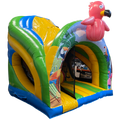 Hüpfburg Curve Bounce N Slide Flamingo