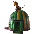 Midi Disco Hüpfburg Giraffe mit Rutsche
