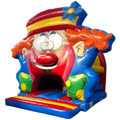 Hüpfburg Front Play Midi Clown mit Hindernissen