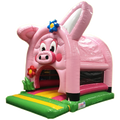 Hüpfburg Front Play Midi Schwein mit Hindernissen
