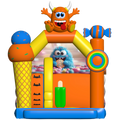 Hüpfburg Inslide Maxi 3D Cookie Monster Orange