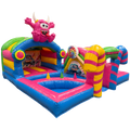 Hüpfburg Kinderpark Cookie Monster Fuchsia