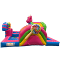 Hüpfburg Kinderpark Cookie Monster Fuchsia