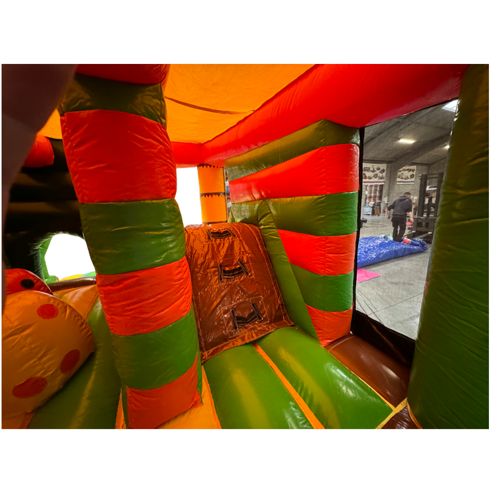Multiplay Maxi 2 Rutschen Dinosaurier Hüpfburg
