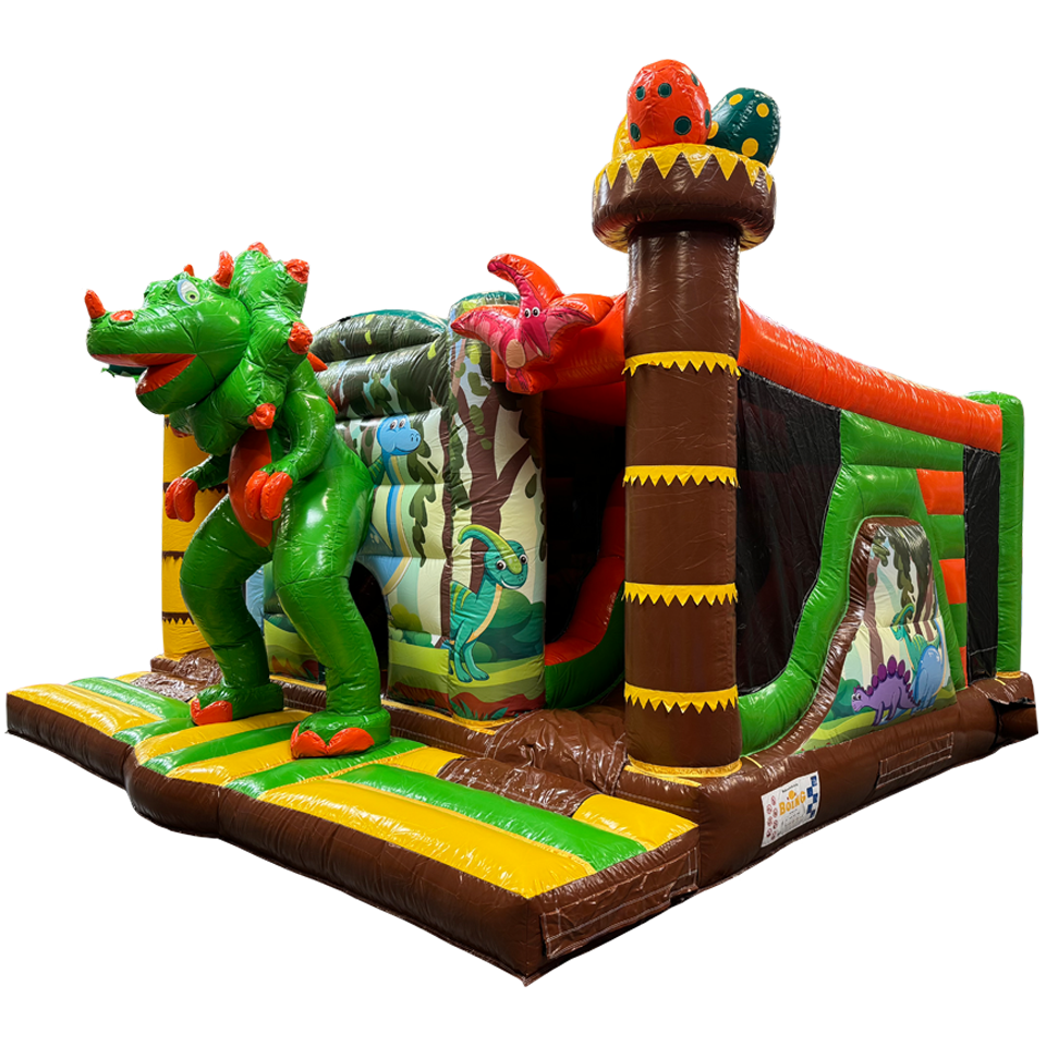 Multiplay Maxi 2 Rutschen Dinosaurier Hüpfburg