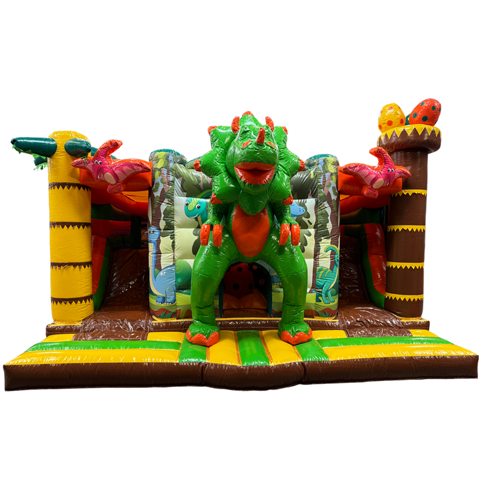 Multiplay Maxi 2 Rutschen Dinosaurier Hüpfburg
