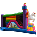Hüpfburg Multiplay Maxi 2 Rutschen Einhorn