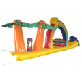 Hüpfburg Wasserhindernisparcours Regenbogeninsel