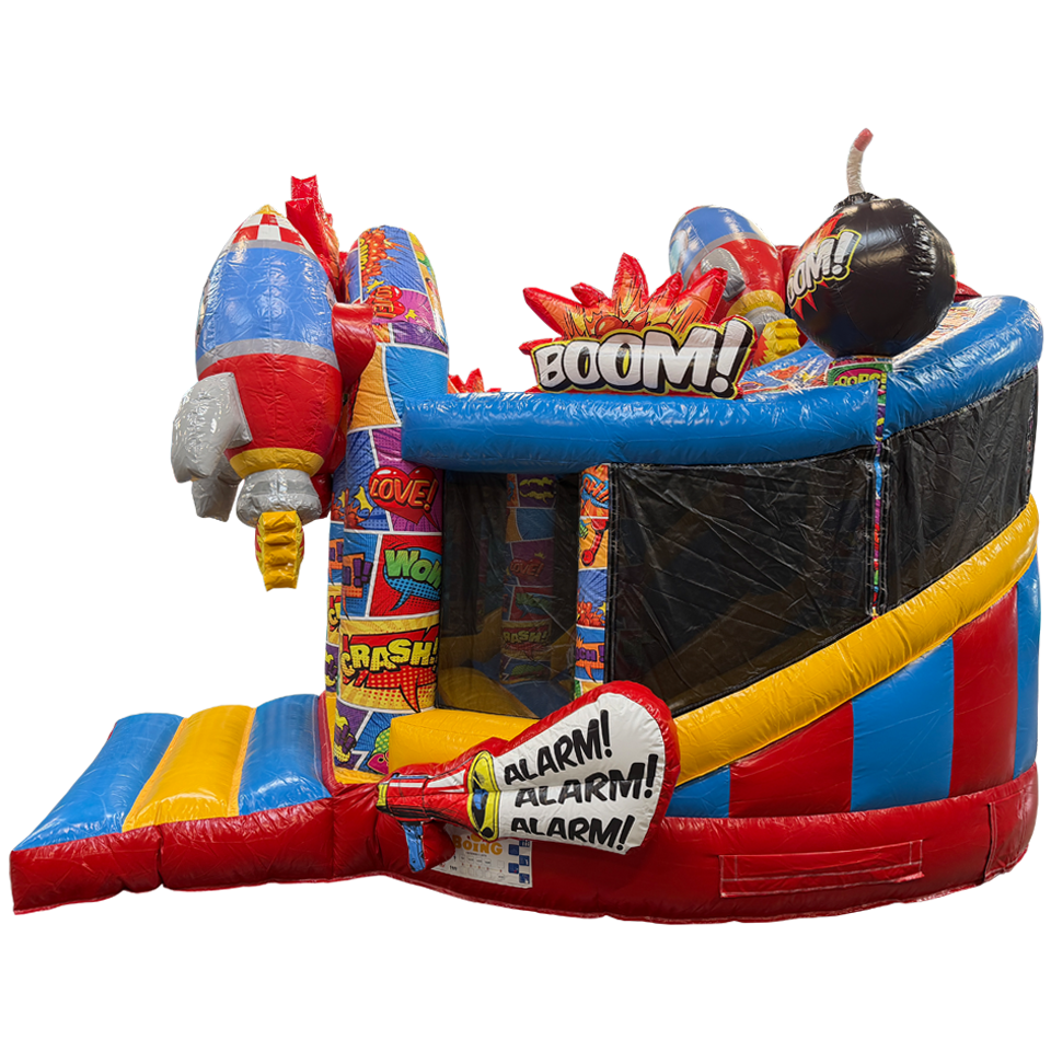 Twist N Slide Comic Hüpfburg