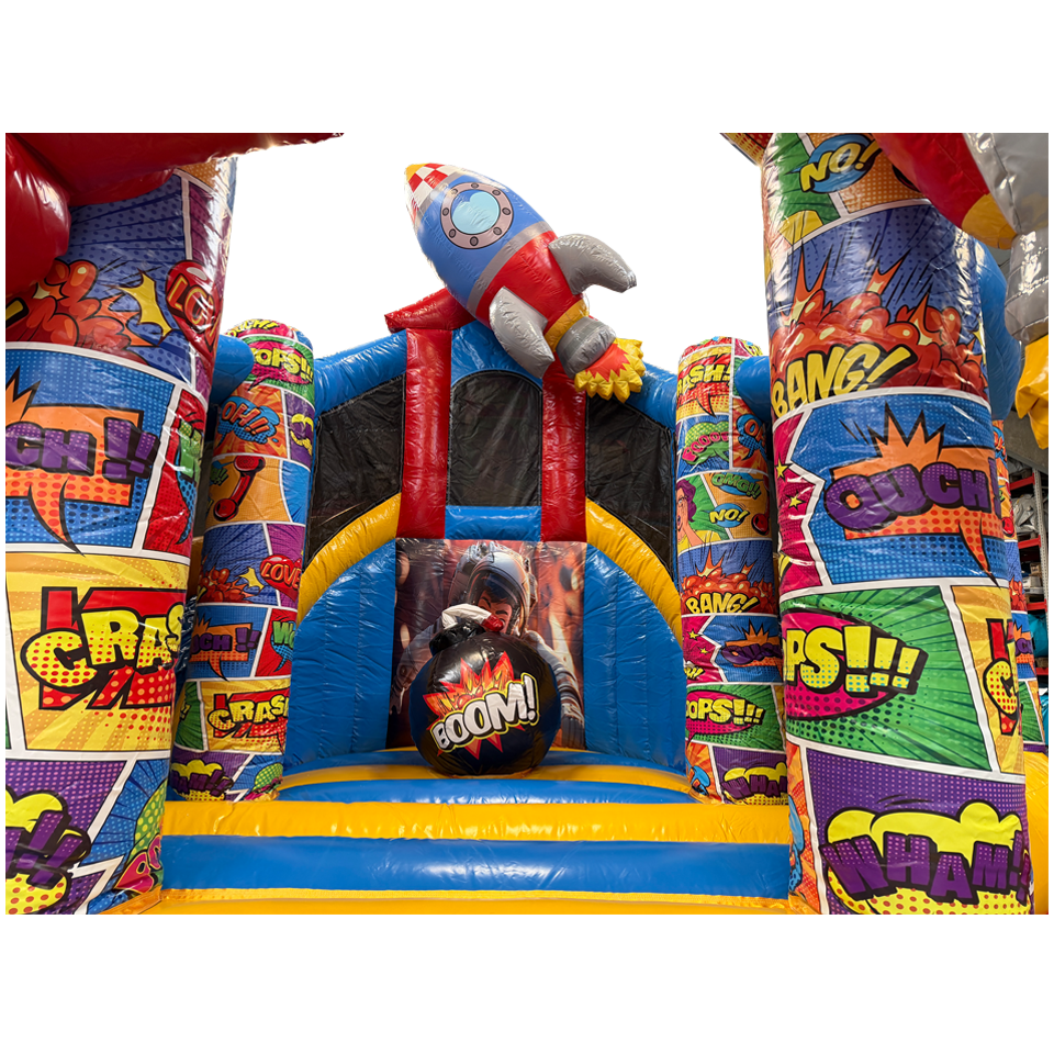 Twist N Slide Comic Hüpfburg