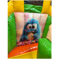 Hüpfburg Twist N Slide Cookie Monster Orange