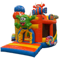 Hüpfburg Twist N Slide Cookie Monster Orange