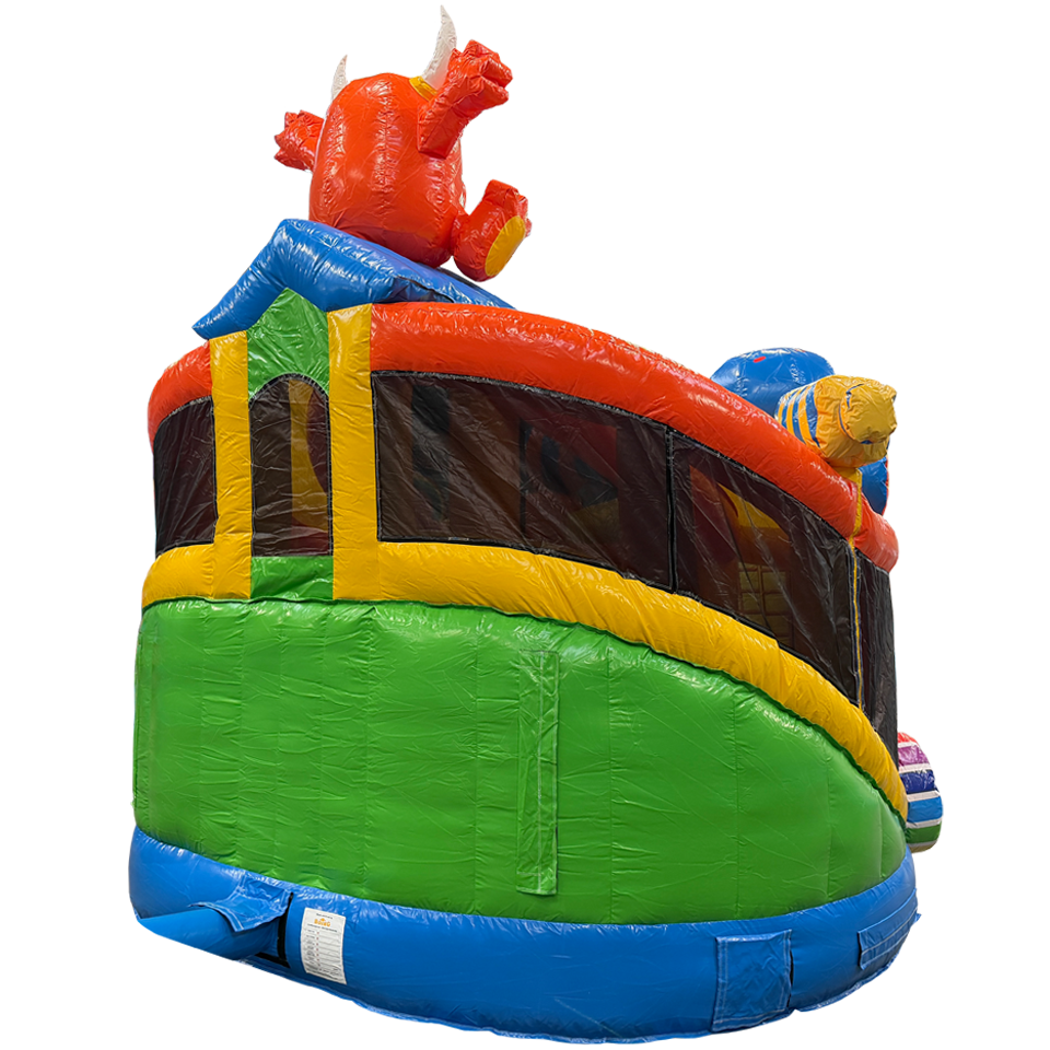 Château Gonflable Twist N Slide Cookie Monster Orange