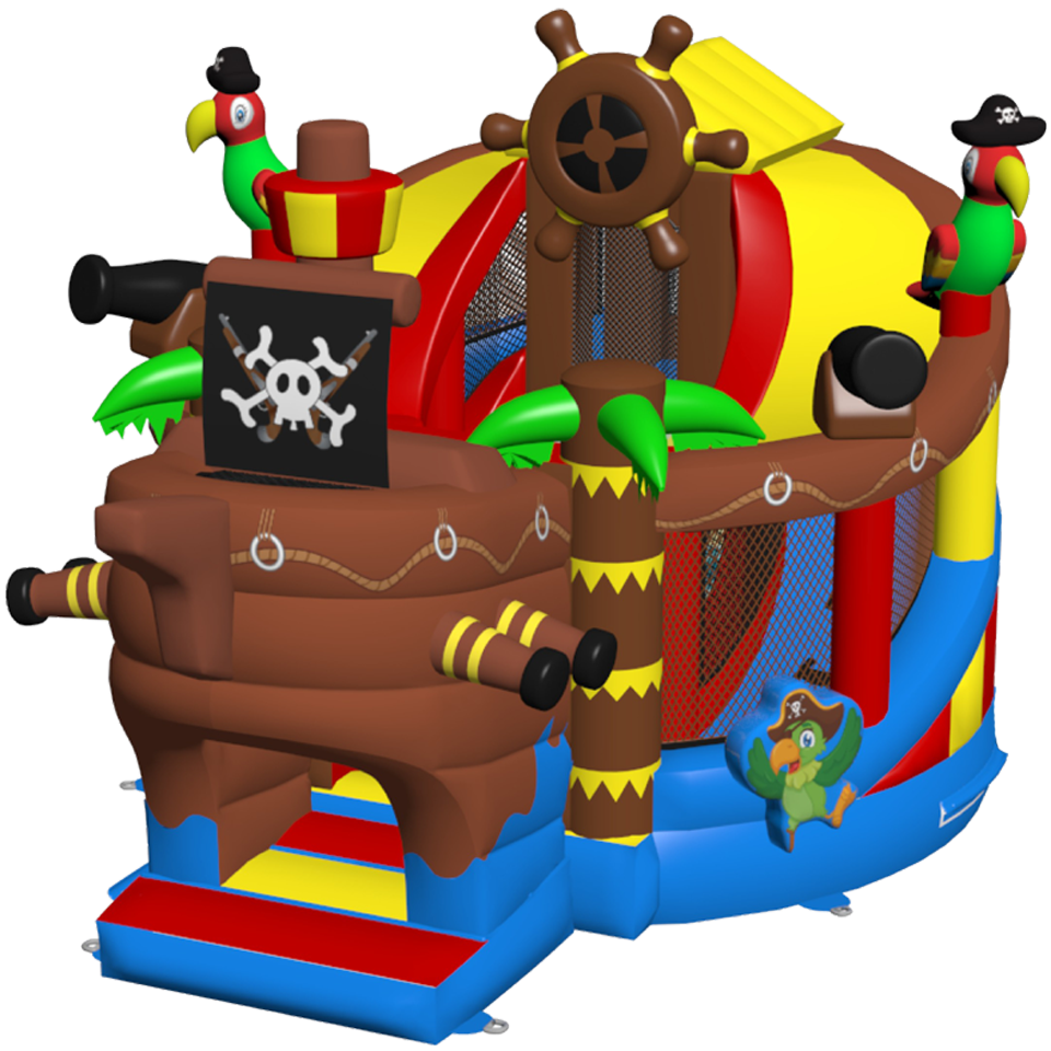 Twist N Slide Piratenboot Hüpfburg
