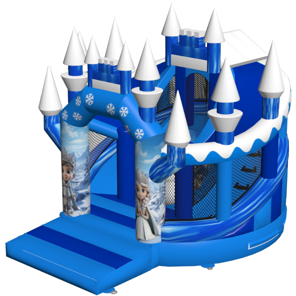 Twist N Slide Schnee-Prinzessin-Hüpfburg