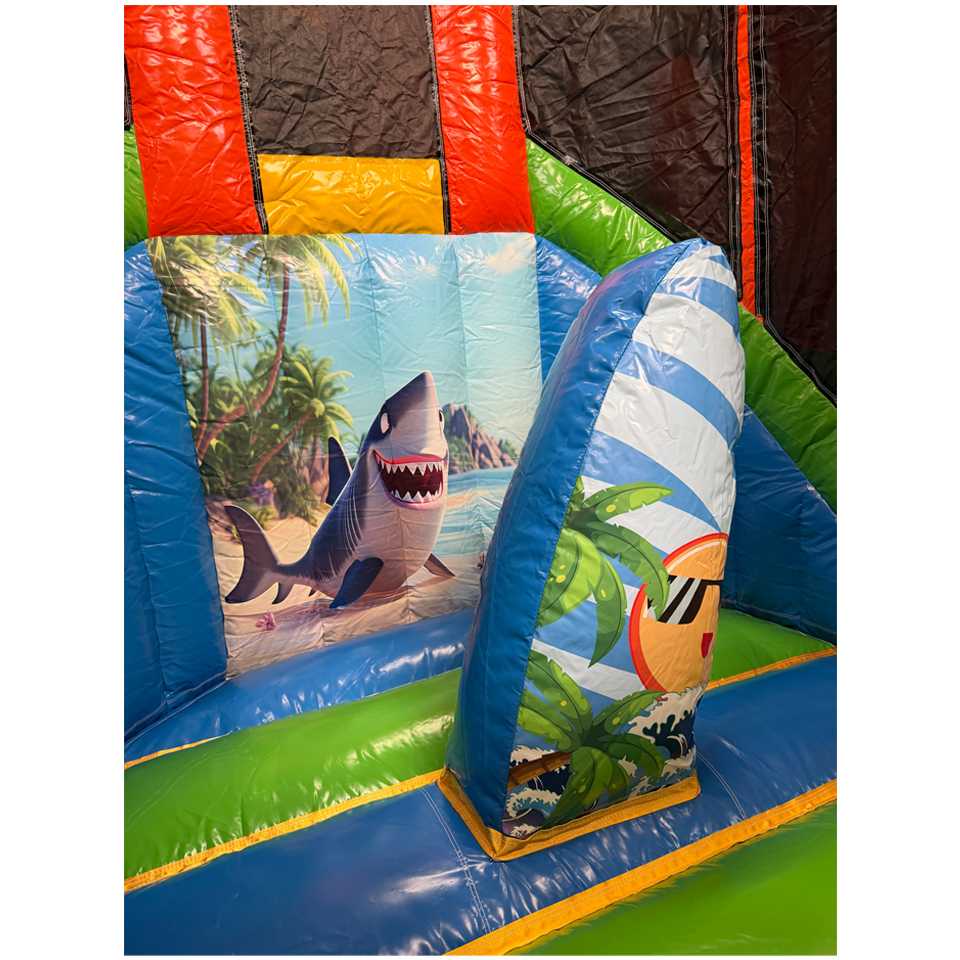 Twist N Slide Surfing Hai Hüpfburg