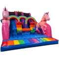 Hüpfburg Rutsche Einhorn