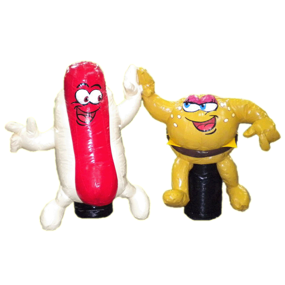Hamburger und Hotdog mit Licht
