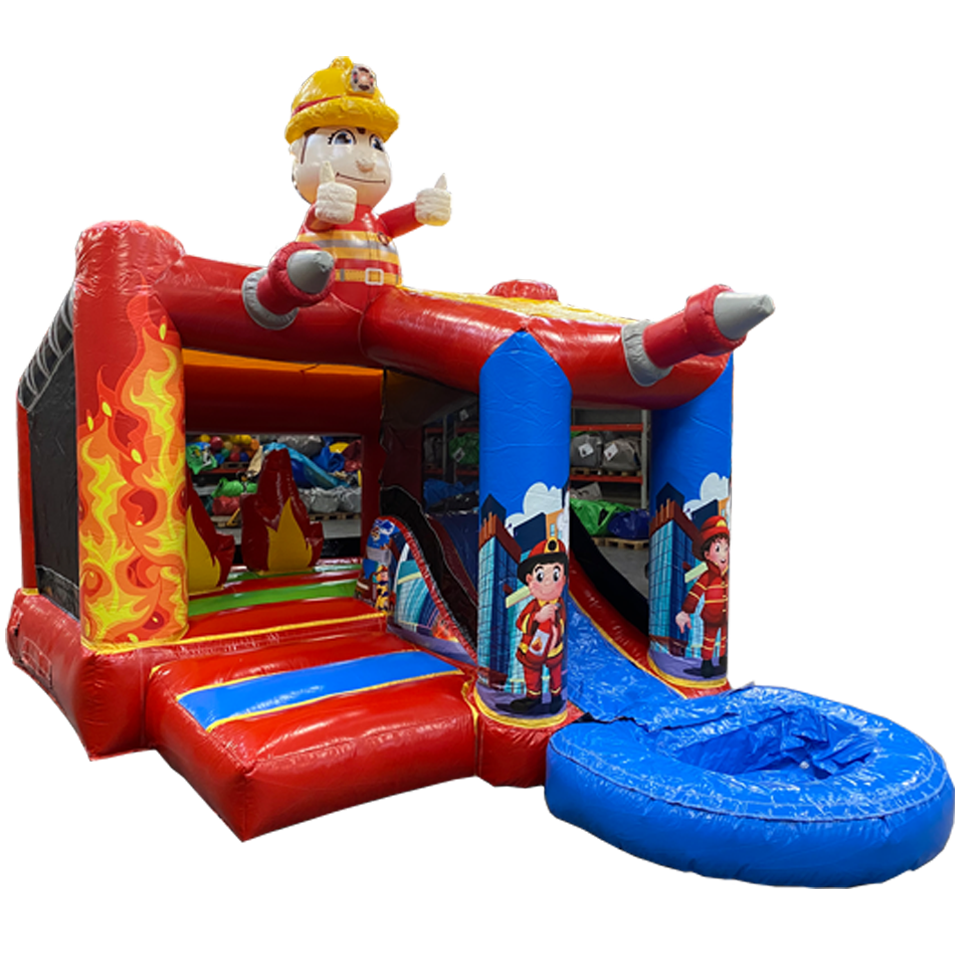 Jump N Slide Brandweer Springkasteel