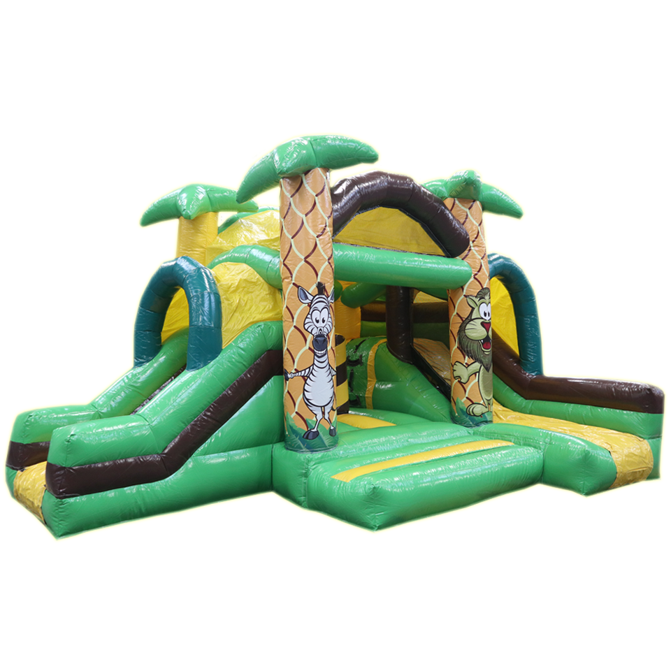 Inflatable with 2 Jungle Slides